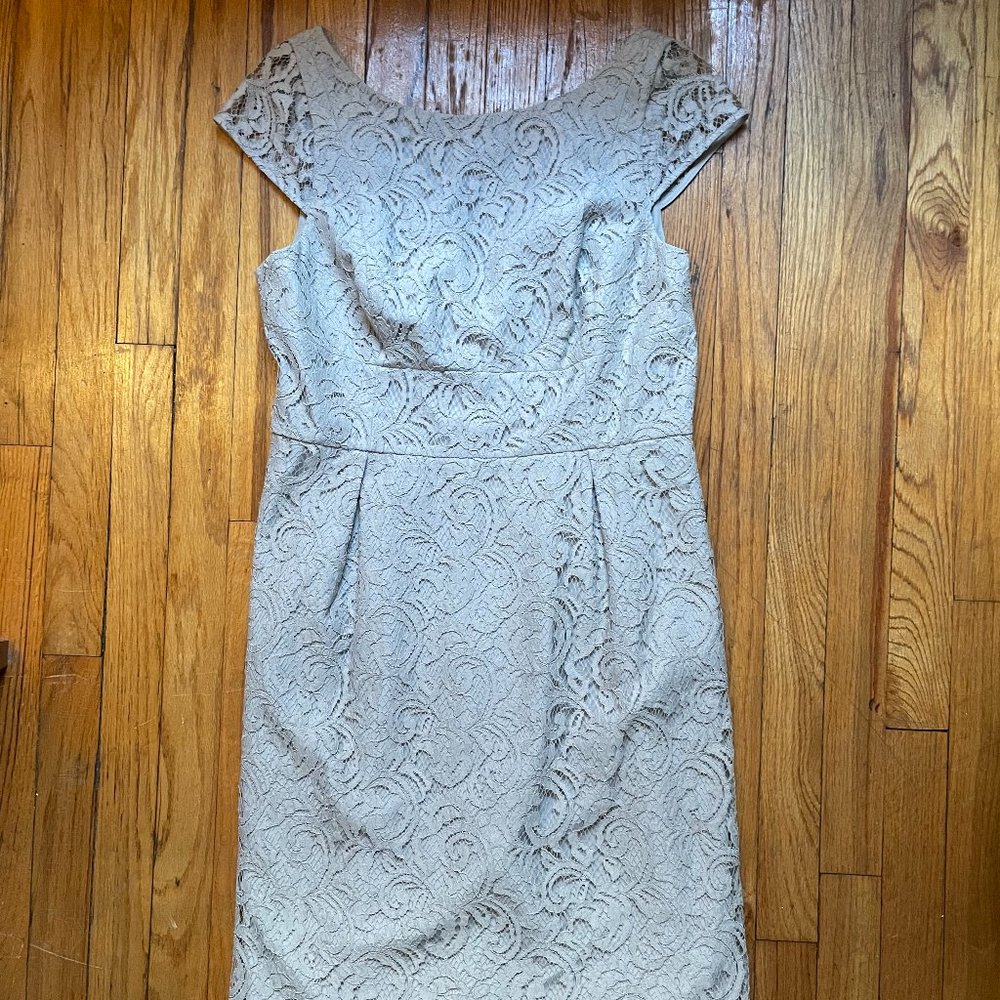 J. Crew Leavers Lace Dress Storm Gray Size 12